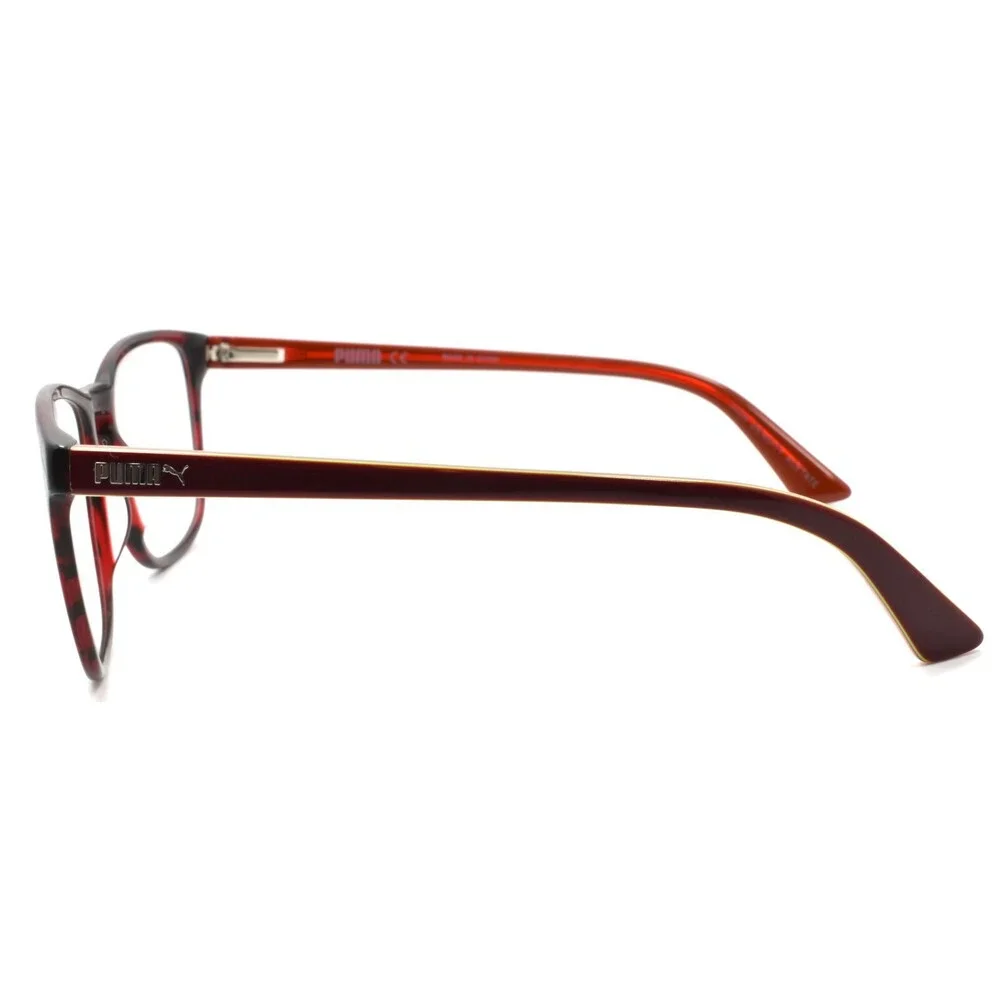 PUMA PU0077O 003 Women's Eyeglasses Frames 53-19-140 Havana Red
